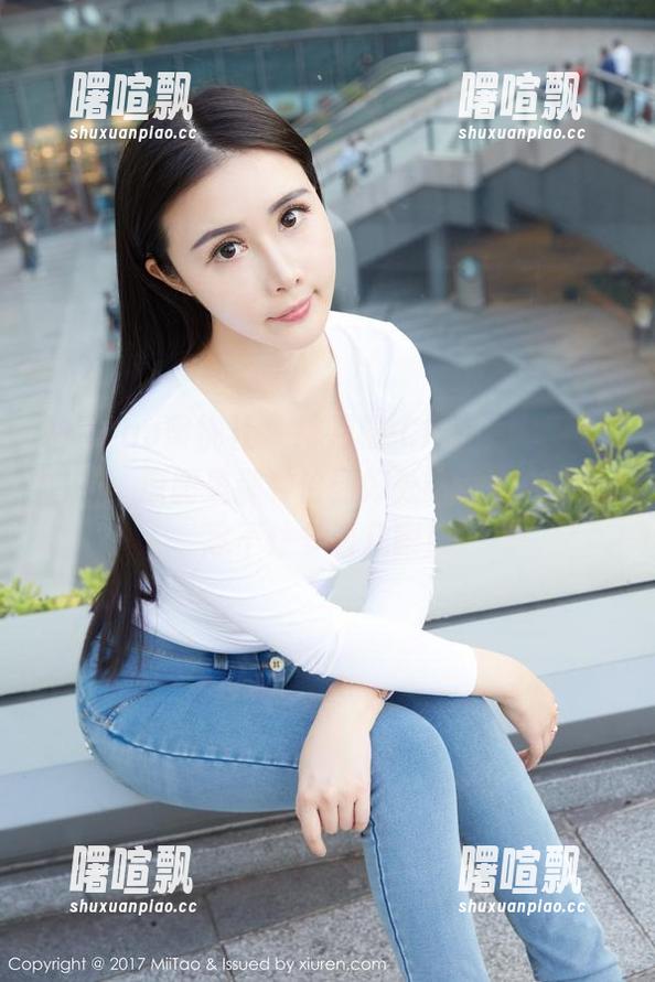 MiiTao蜜桃社 - 绯月樱-Cherry与她的白裙：原图里那种恰到好处的淡雅，让我忍不住多看几眼！